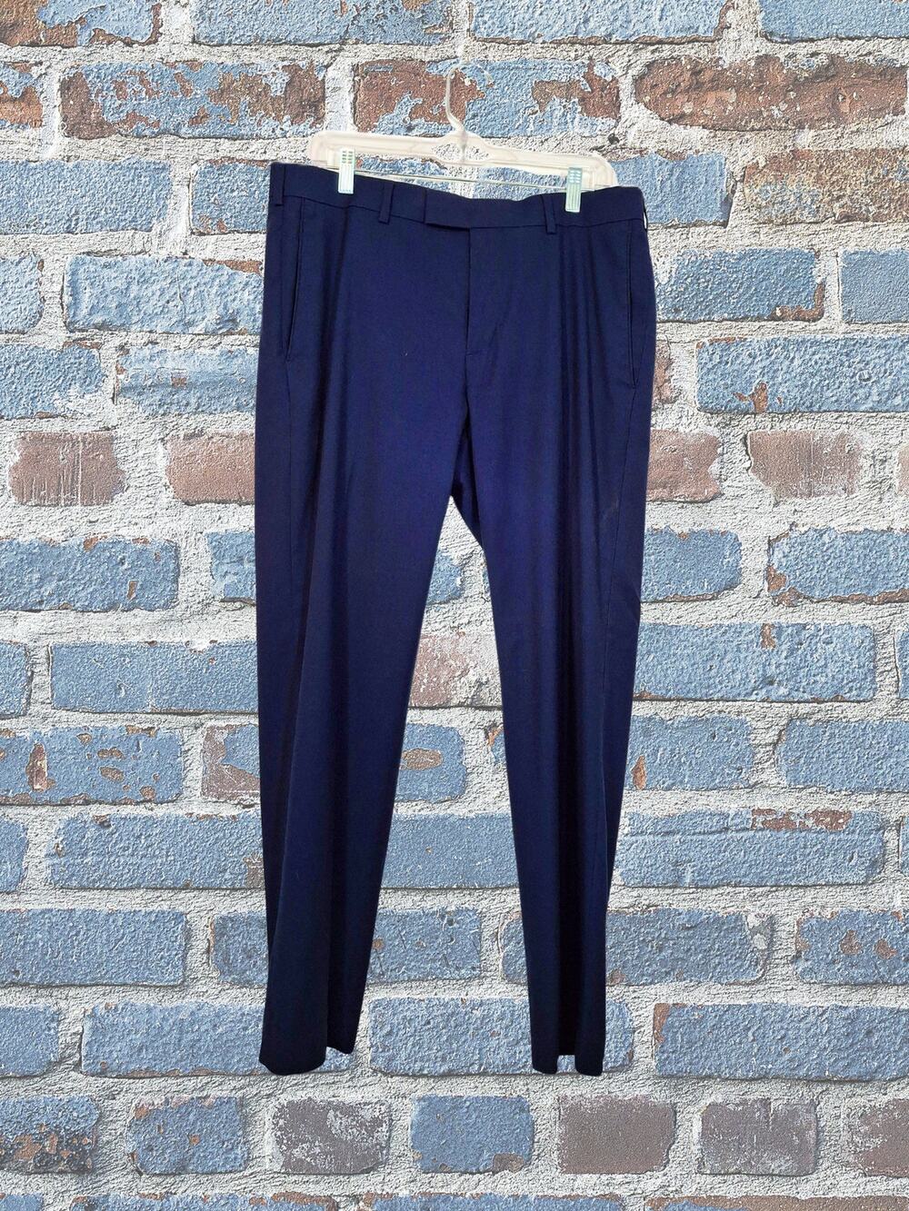 Savane Men's Navy Blue Business Casual Pants 34 x 29 Size